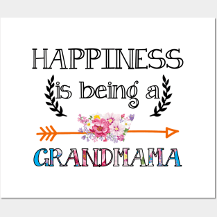 Happiness is being Grandmama floral gift Posters and Art